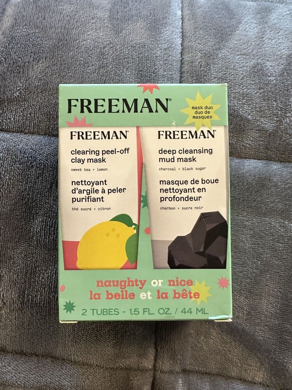 Freeman Face Mask Clay Peel Off Lemon Charcoal Mud Deep Cleansing